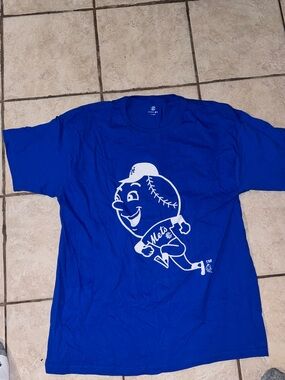 New York Mets Royal Blue ERIC EMANUEL T-Shirt with Mr. Met Graphic